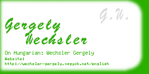 gergely wechsler business card